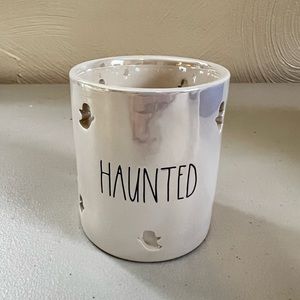 Rae Dunn Haunted Ghost Halloween Candle Holder